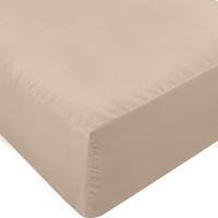 Utopia Bedding Fitted Sheet - Soft Brushed Microfiber - Deep Pockets, Shrinkage and Fade Resistant - Easy Care - 1 Fitted Sheet Only (Queen, Beige)