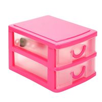 AmyDong Storage Box Drawer Case, Durable Plastic Mini Desktop Drawer Sundries Case Small Objects (S, Pink)