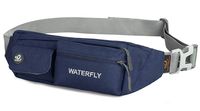 Waterfly Fanny Pack Slim Soft Polyester Water Resistant Waist Bag Pack for Man Women Carrying iPhone 8 Samsung S6 (Sapphire Blue)