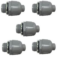 Pro Line Series 5 Pack - 1.5" Non-Metallic Electrical Liquid Tight Conduit Straight Fittings - 5105112050-5