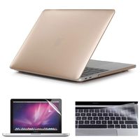 3In1 Hard Shell Case + Keyboard Cover + Screen Protector for Macbook Pro 13" with Touch Bar (2019 2018 2017 2016 Release A2159 A1989 A1706)- Gold