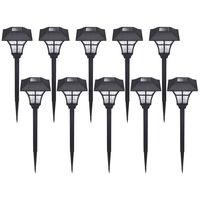 HECARIM Solar Lights Outdoor, 10 Pack Solar Pathway Lights, Solar Powered Garden Lights, Waterproof LED Solar Landscape Lights for Walkway, Pathway, Lawn, Yard and Driveway...