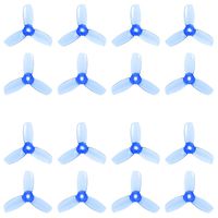 Hobbypark 16pcs 3-Blades Tri-Blade 1940 Propellers Props 1.9 Inch CW CCW for RC Micro Quadcopter & Multirotor Replacement (Transparent Blue)