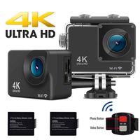 4K Wi-Fi Underwater Sports Action Camera, Ultra HD Waterproof DV Camcorder 16MP 170 Degree Wide Angle LCD Screen/Remote,Dual Battery & GoPro Compatible Accessories Kit