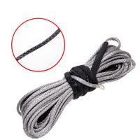 Astra Depot Gray 50' x 3/16" Synthetic Winch Rope w/Sheath ATV UTV Recovery Car SUV KFI Ramsey