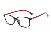 Sulens Blue Light Blocking Glasses Women, Vintage Lightweight TR90 Eyewear Frames Anti-Glare Clear Lenses Computer Glasses Black Red