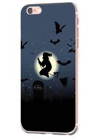 Fvntuey Case for iPhone 6/6s Clear Soft Cover Pattern (Halloween Pumpkin Heartbeat) Full Body Protective Shell Shockproof Ultra-Thin Silicone 360° Bumper Accessories Compatible with iPhone 6/6s(4)