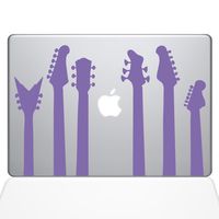 The Decal Guru Guitar Band Decal Vinyl Sticker, 11" MacBook Air, Lavender (1416-MAC-11A-LAV)