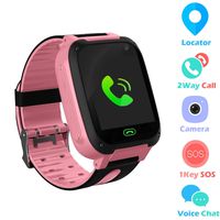 Jsbaby Kids Smart Watch Phone smartwatches for Children with LBS/GPStracker sim Card Anti-Lost sos Call Boys and Girls Birthday Compatible Android iOS Touch Screen Voice Chat Remote Camera