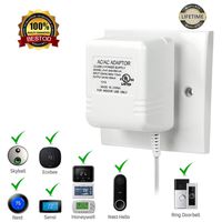 24 Volt Transformer, 500mA Power 500cm Cable C Wire Adapter for All Version Ring Doorbell, Competible with Nest Hello Skybell Ecobee Sensi Smart and Honeywell Thermostat