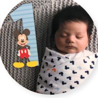 Disney Baby Boys Mickey Mouse Milestone Photo Prop Numbers Gift Set, Size