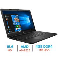 HP Premium 15.6'' HD Display Laptop PC, AMD A6-9225 2.6 GHz, 4GB DDR4 RAM, 1TB Hard Drive USB 3.1, AMD Radeon Graphics, WiFi, HDMI, Webcam, Bluetooth, Windows 10