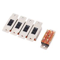 Uxcell a15050900ux0347 2 Position DPDT 6 Pin Mini Slide Switch, 5 Piece, AC 3 Amp/15 Amp, 125V/250V