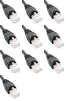 5 Ft (5ft) Cat6 Ethernet Network Patch Cable Black RJ45 m/m (10 Pack)