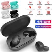 Bluetooth Earphone Solid Color Wireless Earbud Headphone with Charging Case 1PC