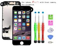 Screen Replacement Compatible with iPhone 8 4.7 inch Full Assembly - LCD 3D Touch Display Digitizer with Sensors and Front Camera, Fit Compatible with iPhone 8 4.7 inch-Black