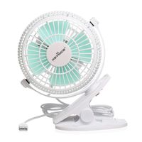 KEYNICE USB Desk Fan, 4 Inch Table Fans, Mini Clip on Fan, Portable Cooling Fan with 2 Speed, USB Powered Stroller Fan, 360° Rotate USB Fan, Personal Quiet Electric Fan for Home Office Camping- White
