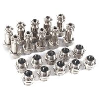 Aviation Plug Connector, 10 Pairs Mounting 12mm Dia Screw Metal Aviation Male Female Socket Connector Plugs (2 Pin)
