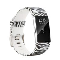 honecumi Colorful Watch Band Replacement for Fitbit Charge 2 Wrist Strap for Men & Women Quick Release Strap Band Compatible with Fitbit Charge 2 Smart Watch-Large Size -Zebra