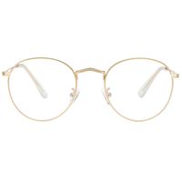 Blue Light Blocking Glasses for Women Man Round Metal Anti Blue Ray for Computer Harmful Ray UV Blocker Gaming Glasses