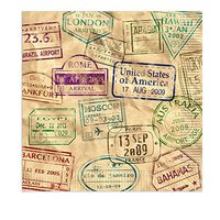 Club Pack Around The World Printed 2-ply Luncheon Napkins Box Contains 192 Total Napkins