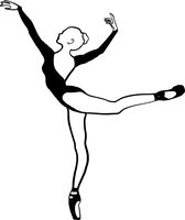 hBARSCI Ballet Dancer Vinyl Decal - 5 Inches - for Cars, Trucks, Windows, Laptops, Tablets, Outdoor-Grade 2.5mil Thick Vinyl - Black