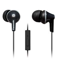 PANASONIC ErgoFit Earbud Headphones with Microphone and Call Controller Compatible with iPhone, Android and Blackberry - RP-TCM125-K - In-Ear (Black) (Renewed)