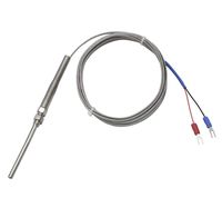 T-PRO K-Type Thermocouple Temperature Sensors 2M/6.6Ft Wire，Stainless Steel Probe (Probe Length 50mm)