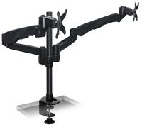 Mount-It! Expandable Articulating Two Monitor Computer Desk Mount Spring Arm, Quick Release Full, Motion 4K, LED, LCD, OLED Dual Monitor Stand (MI-45116-BLK)