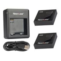 Newmowa 1200mAh Replacement Battery (2-Pack) and Dual USB Charger for Xiaomi Yi Action Camera(AZ13-1 Battery Only Compatible International Edition)
