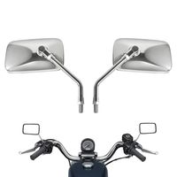 10 mm Chrome Motorcycle Universal Handlebar Rear view Side Mirrors For Harley KTM Aprilia Honda Kawasaki Suzuki Cruiser Scooter