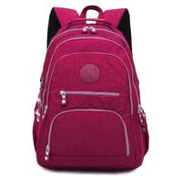 Nylon Casual Travel Daypack Lightweight Sports Laptop Backpack Purse for Women Waterproof Medium Work College School Bag for Girls (Burgundy)