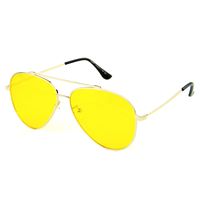 Cyxus Blue Light Uv Blocking Glasses, Double Bridge Anti Eye Strain Aviator Eyewear(Gold)