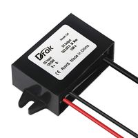 Car Buck Converter, DROK DC 12V 24V to DC 5V 3A USB Output Power Supply Module 8-35V to 9V 12 Volt Step Down Voltage Regulator, Support QC 3.0 2.0 Fast Charging Intelligent Identification