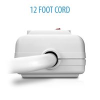 V7 SA0712W-9N6 7-Outlet Home/Office Surge Protector, 12 ft Cord, 1050 Joules - White