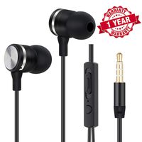 Earbuds with Mic,Wired Headphones, Woozik A960 Noise Isolation Stereo Headset with Volume Control, Compatible with Smartphones, Tablets, Laptops, Xbox One, Samsung, Android PS4,3.5mm (Black)