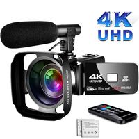 4K Camcorder Video Camera,Vlogging Camera for YouTube 30MP Camcorder 3.0 Inch Touch Screen Night Vision Pause Function with Microphone