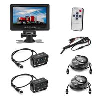 WSJS Cable Bus Car Camera Front and Back Recorder Front & Rear endoscopic View Mirror 7 Inch Car Monitor HD Two-Way New Truck Tractor Set