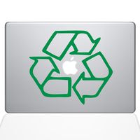 The Decal Guru Go Green Recycle MacBook Decal Vinyl Sticker - 13" MacBook Pro (2015 & Older) - Green (1068-MAC-13P-LG)