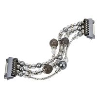 TeaBoy Strap Compatible with Fitbit Ionic, Fashion Handmade Beaded Elastic Stretch Faux Pearl Ionic Band Bracelet Replacement Strap for Women Girls Compatible with Fitbit Ionic