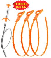 Drain Clog Remover, 4 Pack Drain Clog Remover Cleaning Tool Pipe Dredging Tools Household Hair Cleaner for Kitchen Sink, Bathroom Tub, Toilet