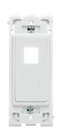 Leviton RE640-WW Renu QuickPort 2-Port Insert with Blank Adapter, White on White