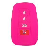Coolbestda Rubber 4 Buttons Smart Key Fob Cover Case Protector Keyless Jacket Holder for 2018 Toyota Camry C-HR Prius HYQ14FBC Rose