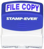 Stamp-Ever Pre-Inked Message Stamp, File Copy, Stamp Impression Size: 9/16 x 1-11/16 Inches, Blue (5954)