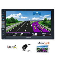 7 inch 2 Din Mirror Link for Android GPS Navigation Phones In Dash Car Stereo Radio HD 1024 600 Capacitive Muti-touch Screen Without DVD Player Bluetooth Mirror Link with Backup Camera
