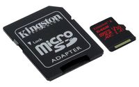 Kingston Canvas React 64GB microSDXC Class 10 microSD Memory Card UHS-I 100MB/s R Flash Memory High Speed microSD Card with Adapter (SDCR/64GB)