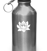 Yadda-Yadda Design Co. Lotus Flower - Design 1 - Vinyl Decal for Water Bottle | Thermos Vinyl Decal Copyright Vinyl Decal Copyright (2" w x 2" h) (Color Choices) (White)