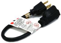 Monoprice 105296 1-Feet 16AWG Power Extension Cord Cable, Black (2)