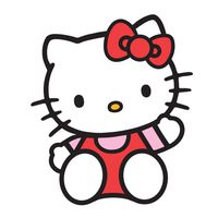 Hello-Kitty OriginalStickers0371 Set Of Two (2x) Stickers , Laptop , Ipad , Car , Truck , Size 4 inches on Longer Side
