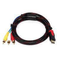  Orcbee  _5ft HDMI Male to 3 RCA Video Audio AV Cable Cord Adapter for TV HDTV DVD 1080P